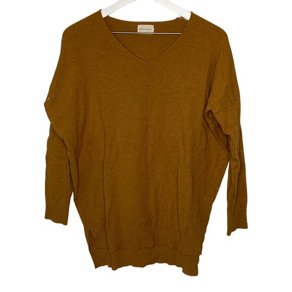 Dreamers Mustard V Neck Sweater - Women's Size M/L - Picture 1 of 3